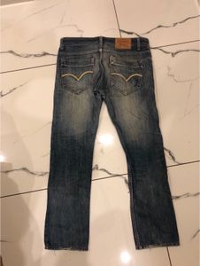 Men's Blue Distressed Denim Jeans