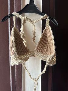 Crochet Halter Neck bikini Top