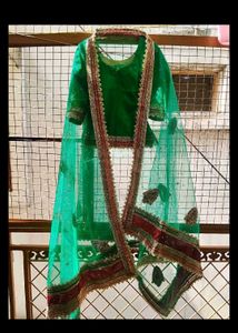 Beautiful Emerald Embroidered Lehenga