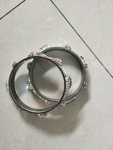Last Price New Stone Metal Bangles