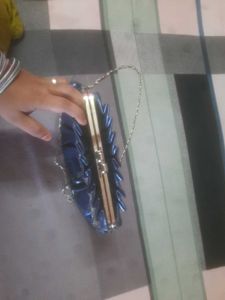 Sparkling Blue Evening Clutch