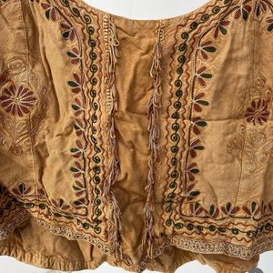 Embroidered Ethnic Crop Top