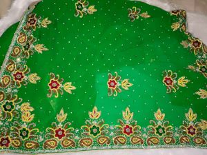 Green Embellished Saree with blouse