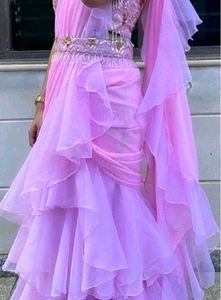 Pink Layered Party Skirt