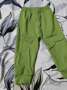 Girl Green Cotton Baby Pants