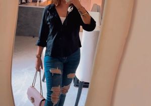 Distressed Blue Denim Jeans