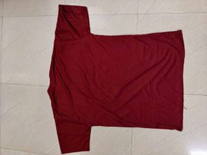 Maroon T-Shirt with Graphic Print