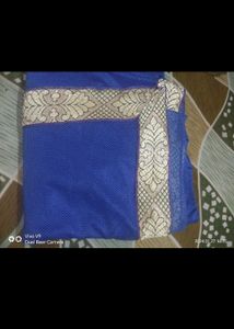 Royal Blue &amp; Gold Saree