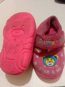 Cute Pink Baby Slippers