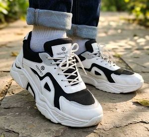 Stylish Black & White Sneakers
