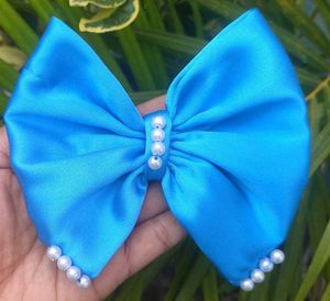 Elegant Black Pearl Bow Hair Clip