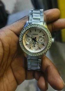 Fossil Watch with Rhinestone Bezel