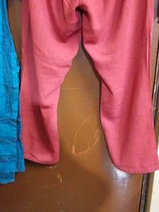 Blue Kurta Set with Red Pants