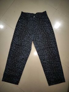 Leopard Print Denim Jeans