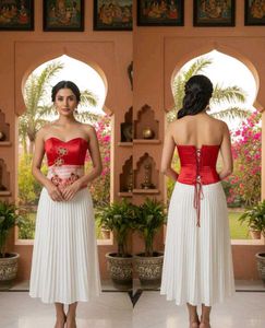 Red & White Corset
