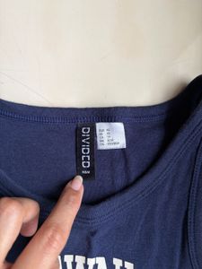 H&amp;M Blue Halter Neck Tank Top