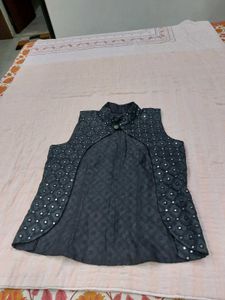Embellished Nehru Jacket Style Top