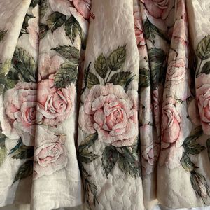 Vintage Luxe Pleated Floral Skirt