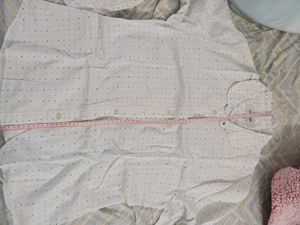2 White Polka Dot Button-Up Shirt