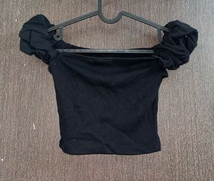 H&amp;M puffy off-shoulder top