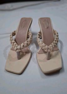 Chic Braided Square Toe Heels