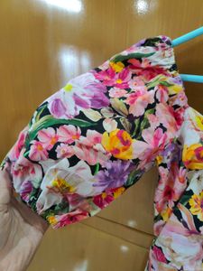 Floral Puff Sleeve Mini Dress