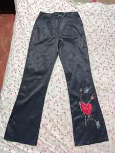 Embroidered Flare Pants
