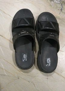 women Black Slip-On Sandals new