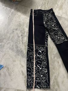 Unique Black Doodle Jeans