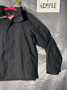 Quechua black waterproof hiking jacket