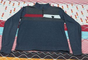 Men's Color Block Quarter Zip Sweater