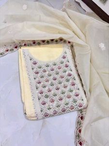 Elegant Embroidered Dress Material