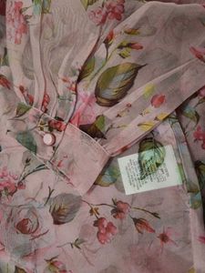 Shein Floral Embroidered Sheer Top