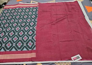 Elegant Ikat Silk  BlendSaree with Blouse Piece