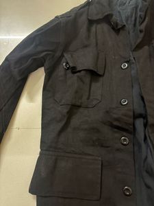 Black Utility Jacket cute back pattern