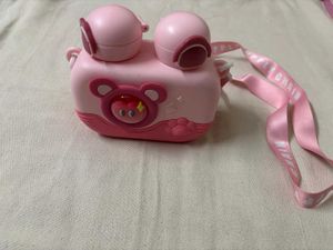 🆕Cute Pink Bear Water Bottle with Strap