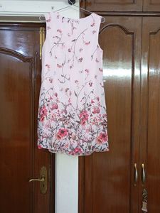 Pink Floral Sleeveless Dress
