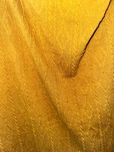 Yellow Knit Midi Skirt