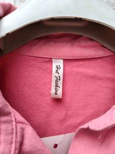 New with tag Chic Pink Oversized Button-Up Shirt
