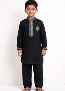 Boys Black Kurta Set