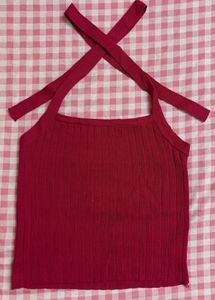 Ribbed Halter Neck  Top