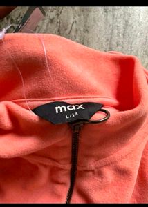 Coral Half Zip Sweatshirt