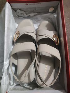 Stylish grey block heels
