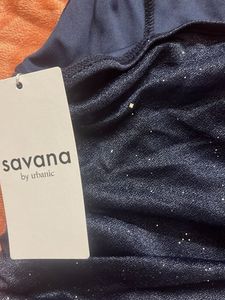 Halter Neck Sparkly Gathered Top