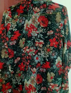 Floral Mesh Shirt