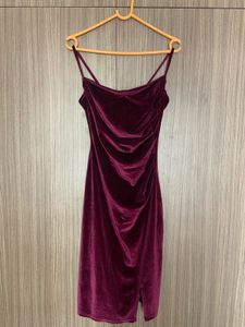 Velvet Spaghetti Strap Dress