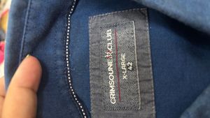 Men's Blue Cotton formal Shirt