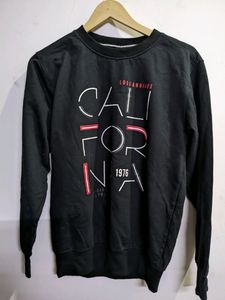 Black Cotton Wool Sweatshirt Unisex