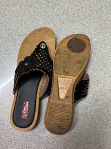 black slippers
