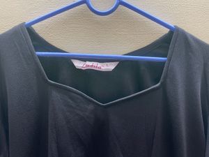 Chic Black Ruched Midi Dress